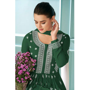 green-embroidered-rayon-kurti-palazzo-suit-145277