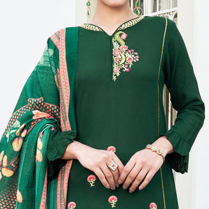green-embroidered-rayon-kurti-pant-set-with-dupatta-145537