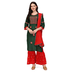green-embroidered-rayon-palazzo-suit