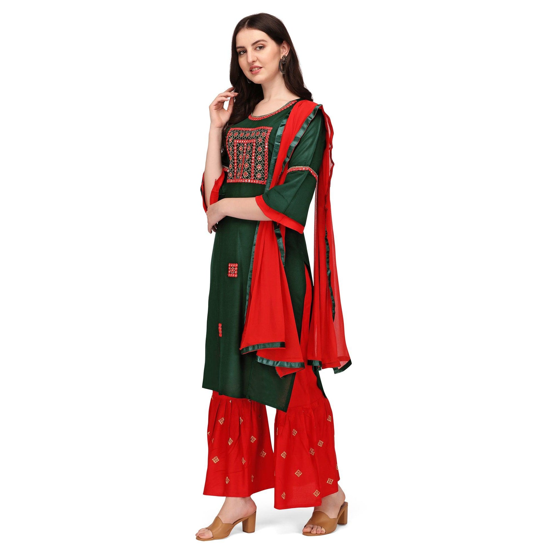 green-embroidered-rayon-palazzo-suit