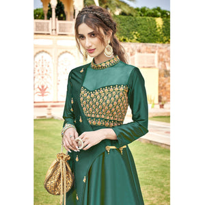 green-embroidered-tapetta-silk-gown