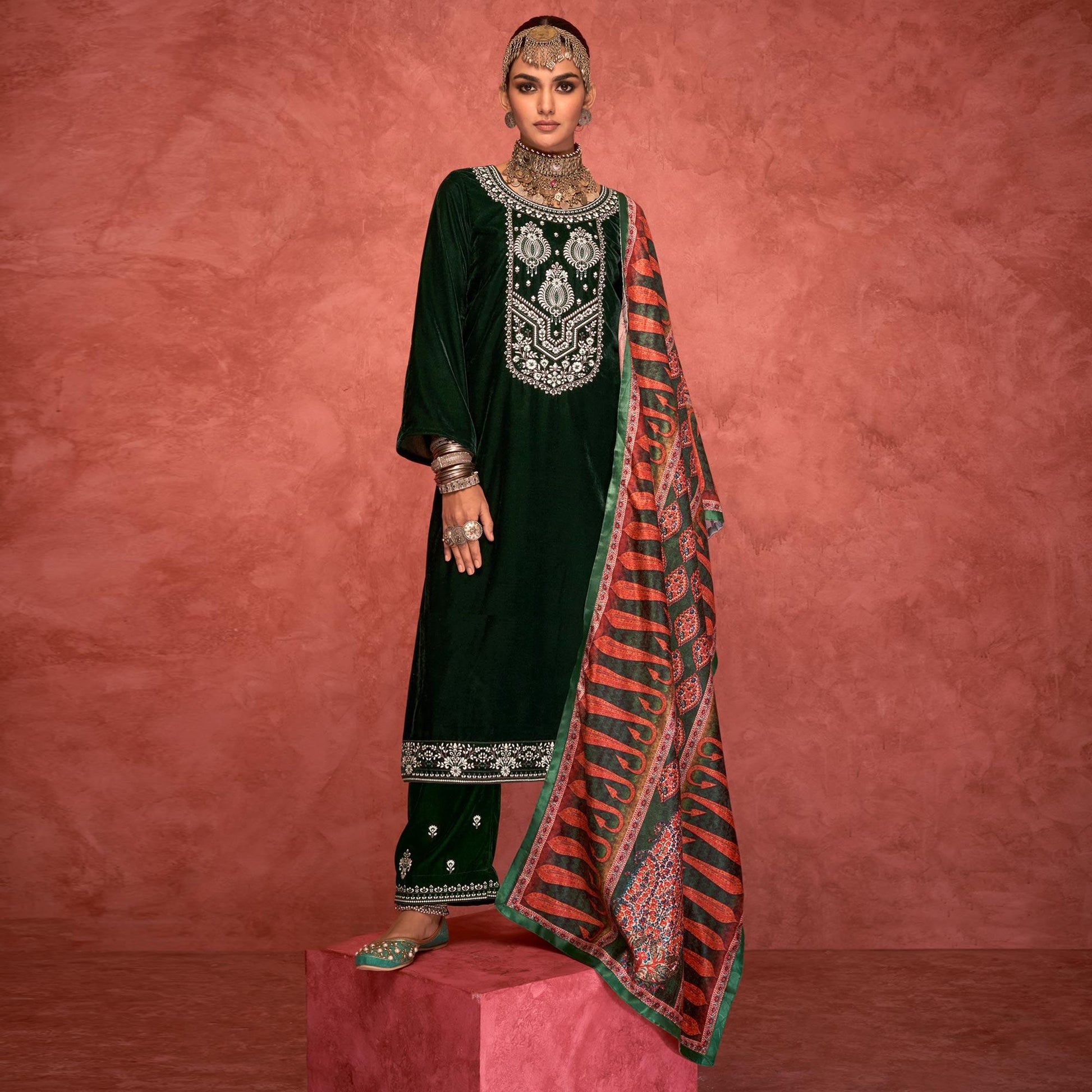 green-embroidered-velvet-salwar-suit