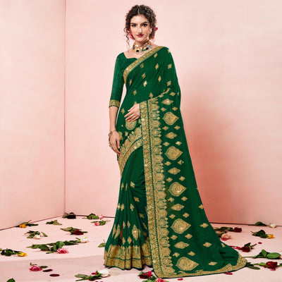 green-embroidered-vichitra-silk-saree-144864