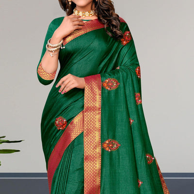 green-embroidered-vichitra-silk-saree-3