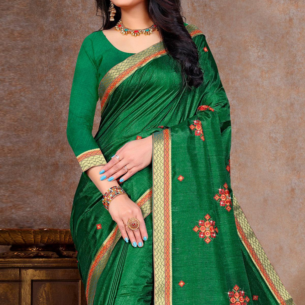 green-embroidered-vichitra-silk-saree-2