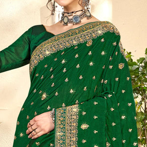 green-embroidered-vichitra-silk-saree-144873