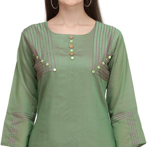 innovative-green-colored-partywear-embroidered-viscose-kurti-83359