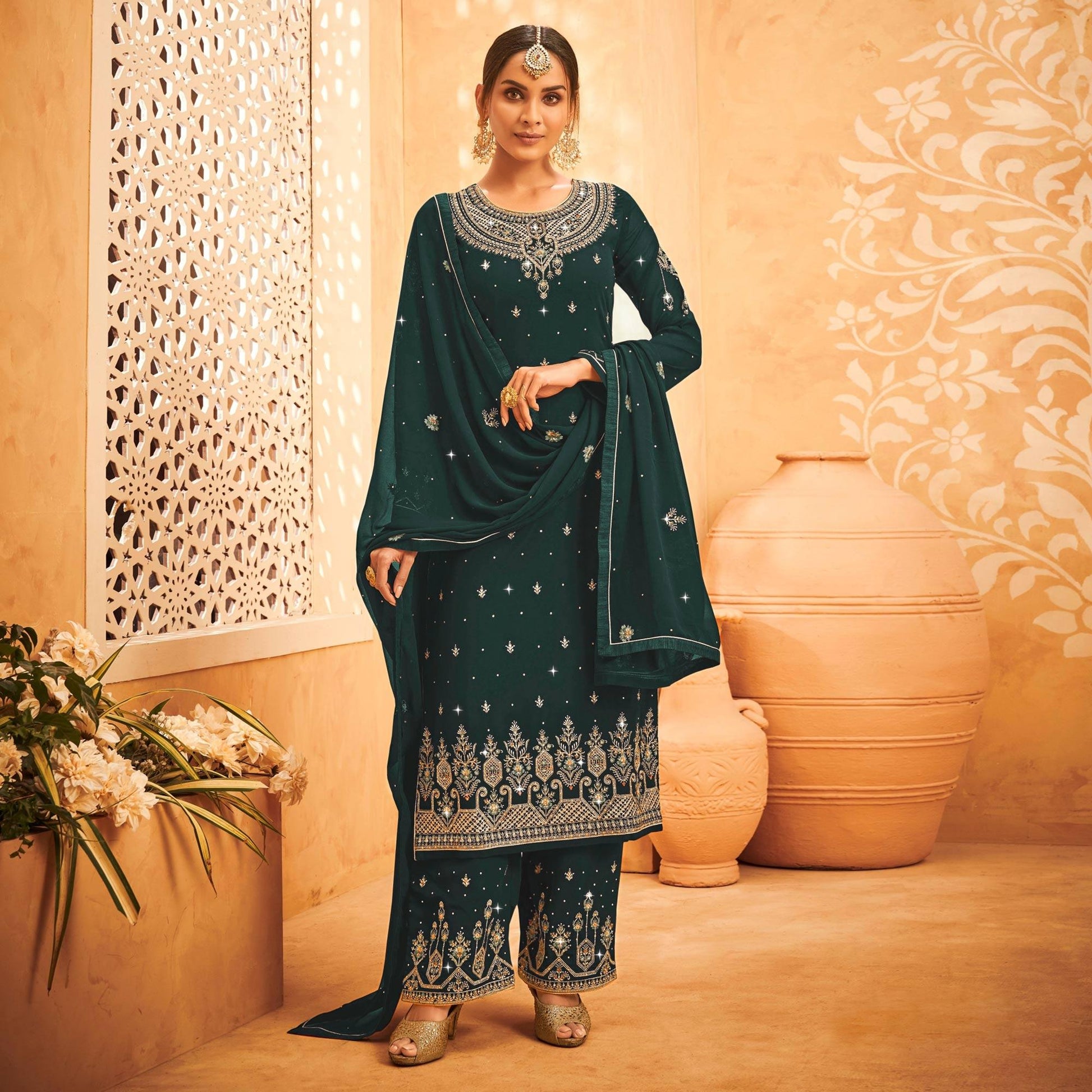 green-embroidered-with-embellished-georgette-palazzo-suit