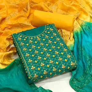 green-embroidered-with-embellished-poly-cotton-dress-material