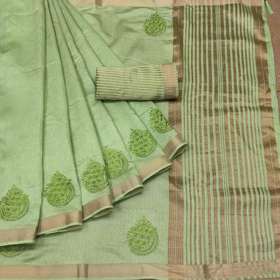 green-festive-wear-embroidered-with-embellished-cotton-saree-141854