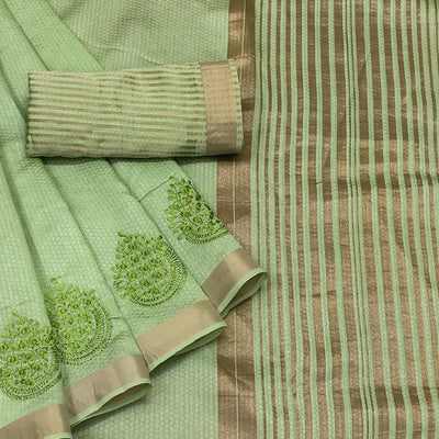 green-festive-wear-embroidered-with-embellished-cotton-saree-141854