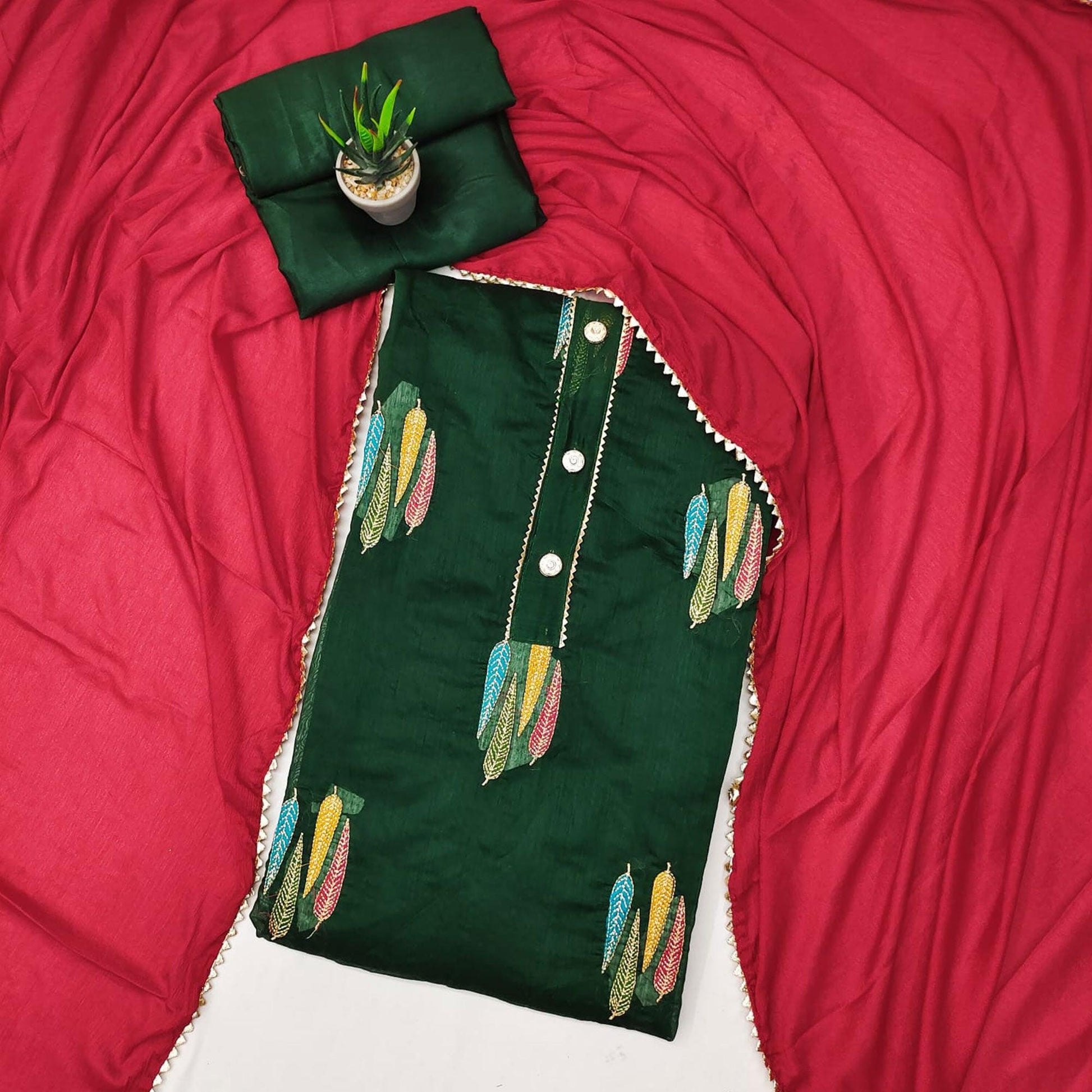 green-embroidered-with-gota-patti-work-chanderi-dress-material-144977