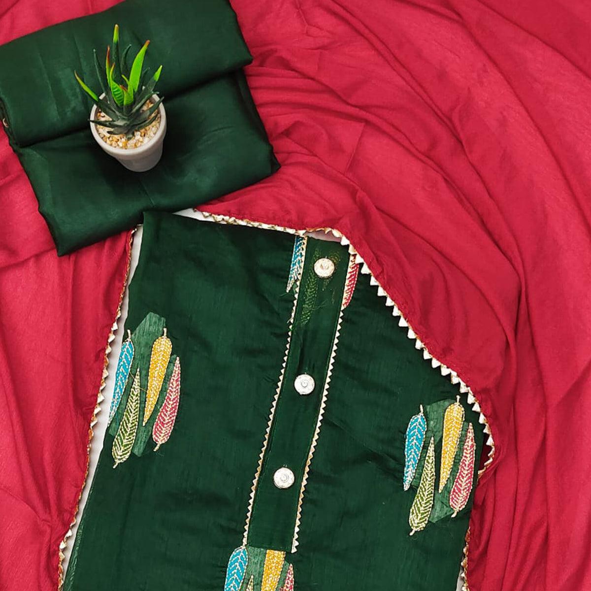 green-embroidered-with-gota-patti-work-chanderi-dress-material-144977