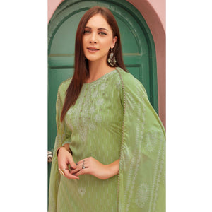 green-embroidery-with-printed-pure-cotton-kurti-pant-set