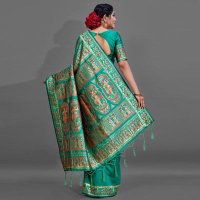 green-festive-art-silk-saree-with-unstitched-blouse-94112