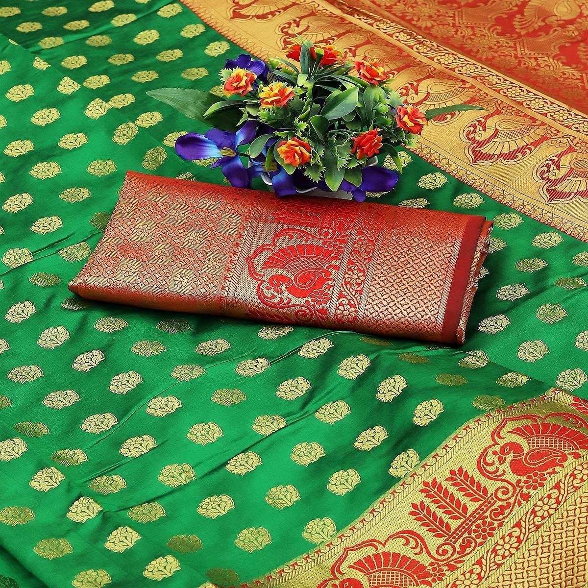 green-festive-embroidered-kota-banarasi-art-silk-saree-108665
