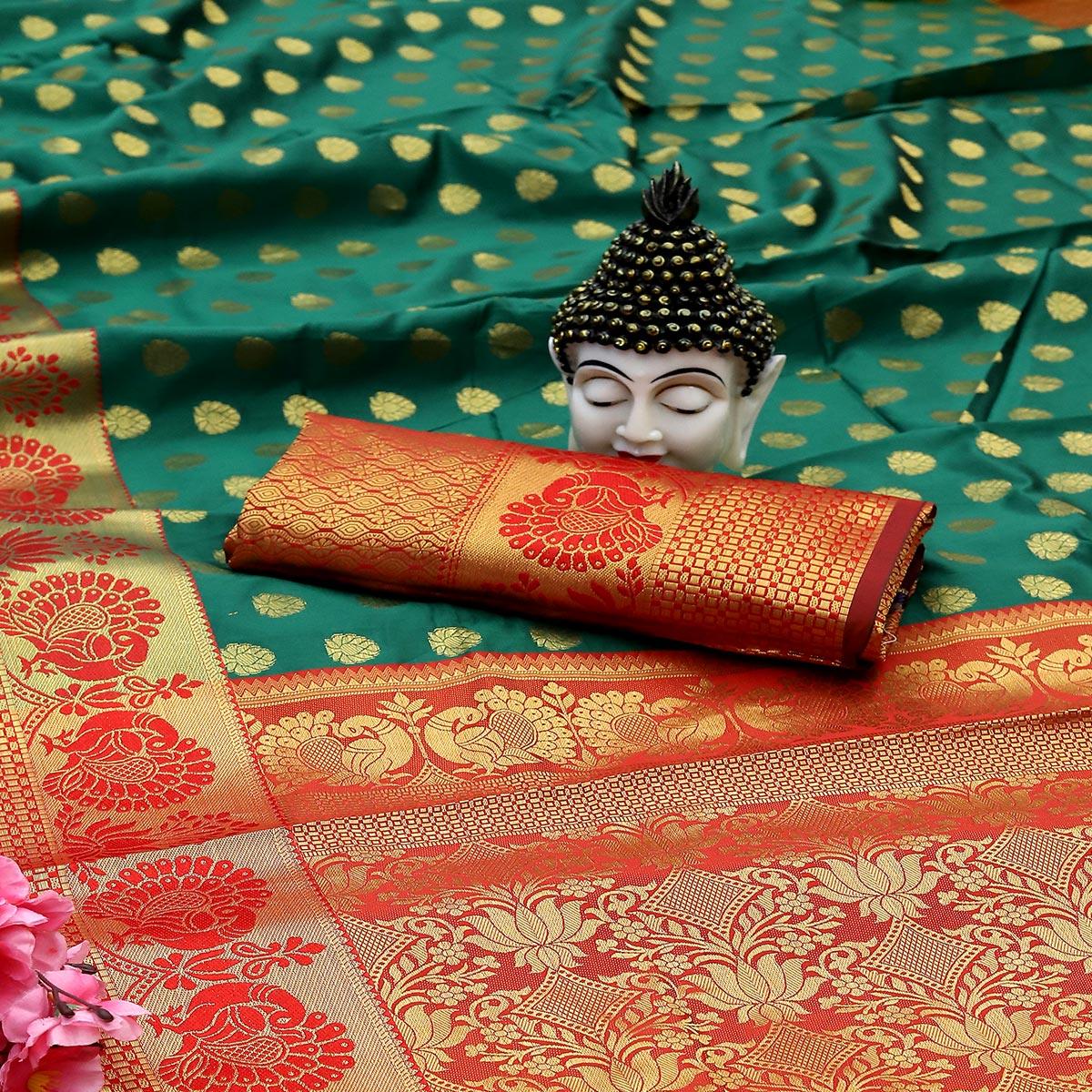 green-festive-embroidered-kota-banarasi-art-silk-saree-108676