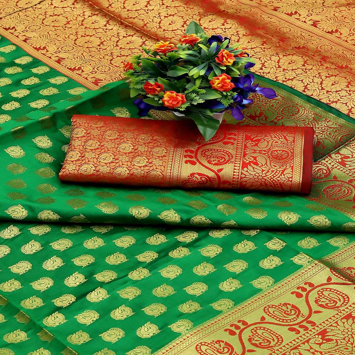 green-festive-embroidered-kota-banarasi-art-silk-saree-108701