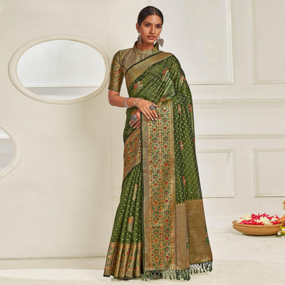 green-festive-wear-banarasi-woven-organza-saree-137766