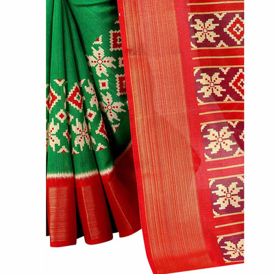 green-casual-wear-designer-hand-black-printed-cotton-linen-saree-110453
