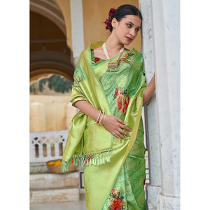 green-festive-wear-digital-printed-jacquard-silk-saree-129567