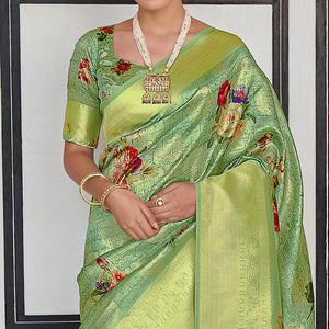 green-festive-wear-digital-printed-jacquard-silk-saree-129567