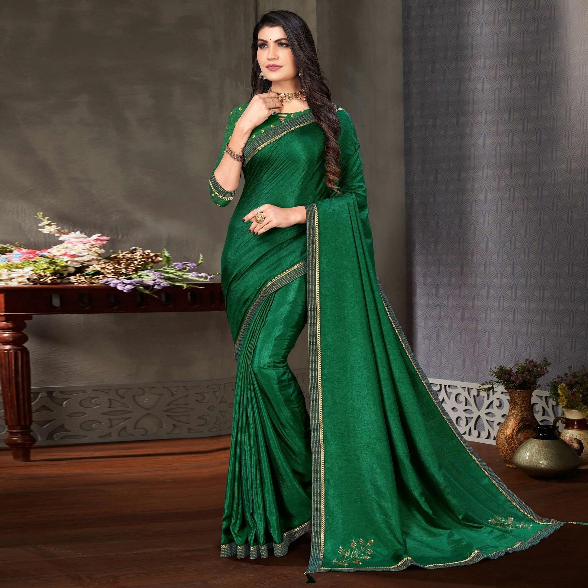 green-festive-wear-embellished-art-silk-saree-142863
