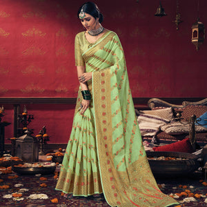 green-festive-wear-embellished-cotton-saree-141570