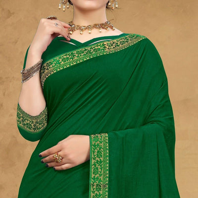 green-festive-wear-embellished-vichitra-silk-saree-142450