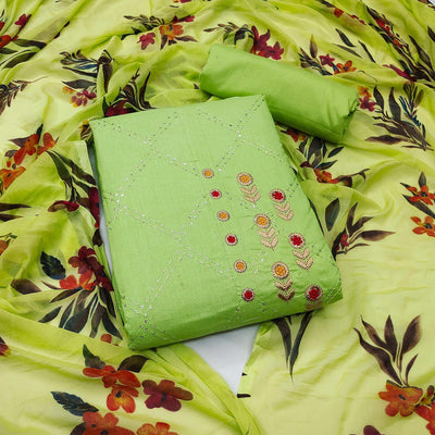 green-festive-wear-embellished-with-embroidered-cotton-dress-material-142121