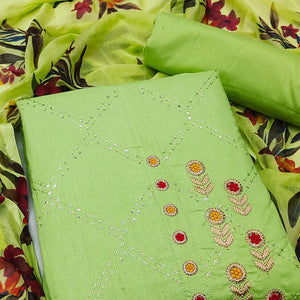 green-festive-wear-embellished-with-embroidered-cotton-dress-material-142121