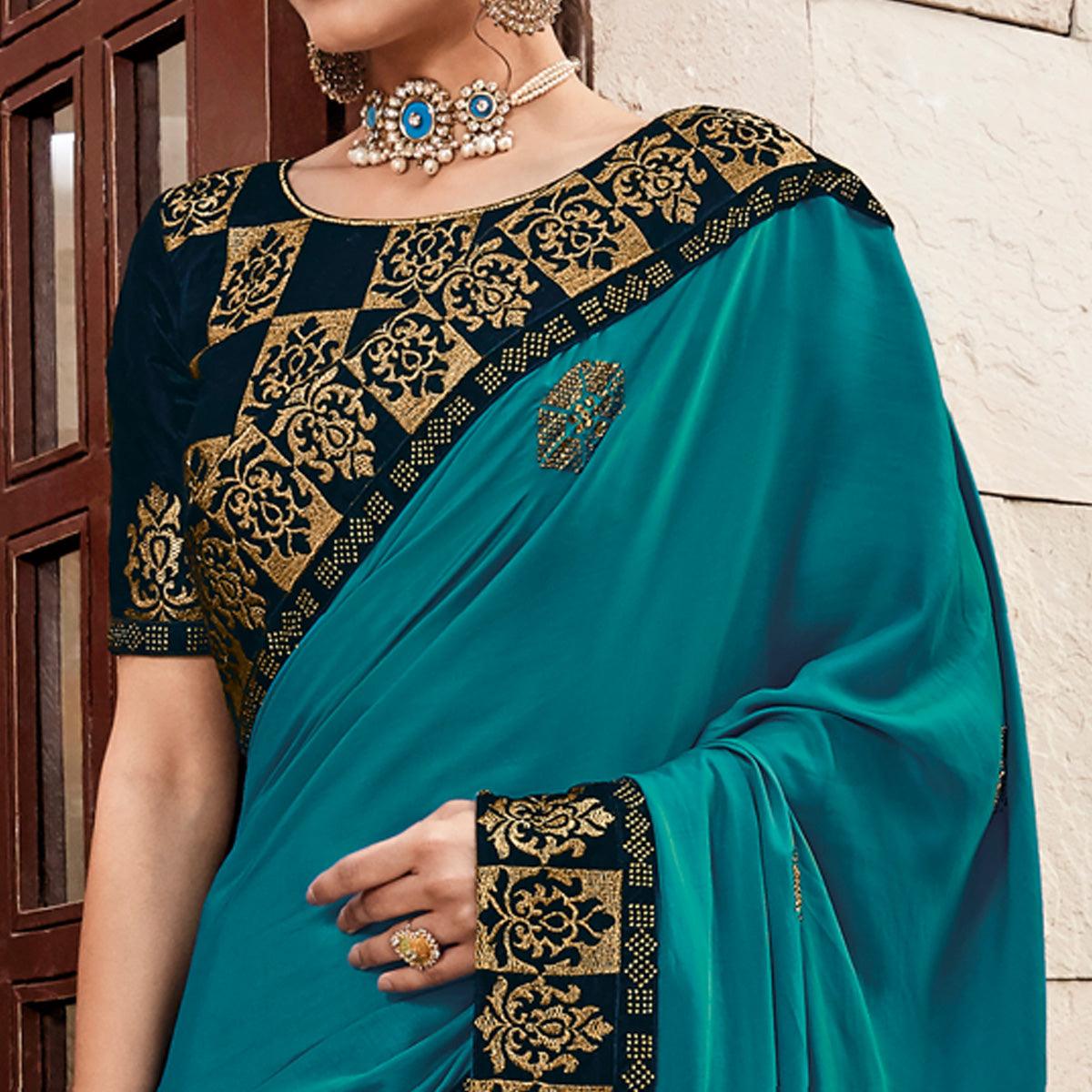green-festive-wear-embroidered-art-silk-saree-120835