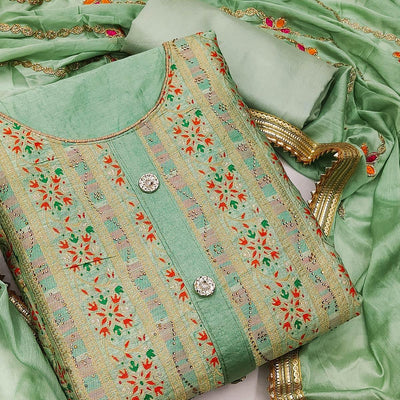 green-festive-wear-embroidered-banarasi-jacquard-dress-material-130888