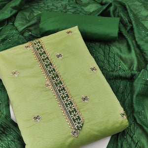 green-festive-wear-embroidered-chanderi-dress-material-142322