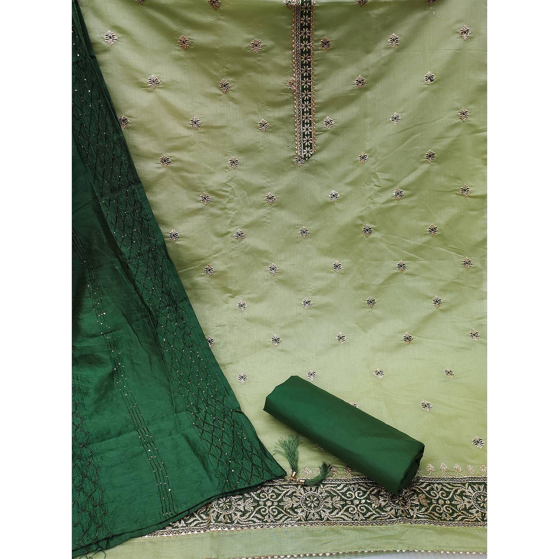green-festive-wear-embroidered-chanderi-dress-material-142322