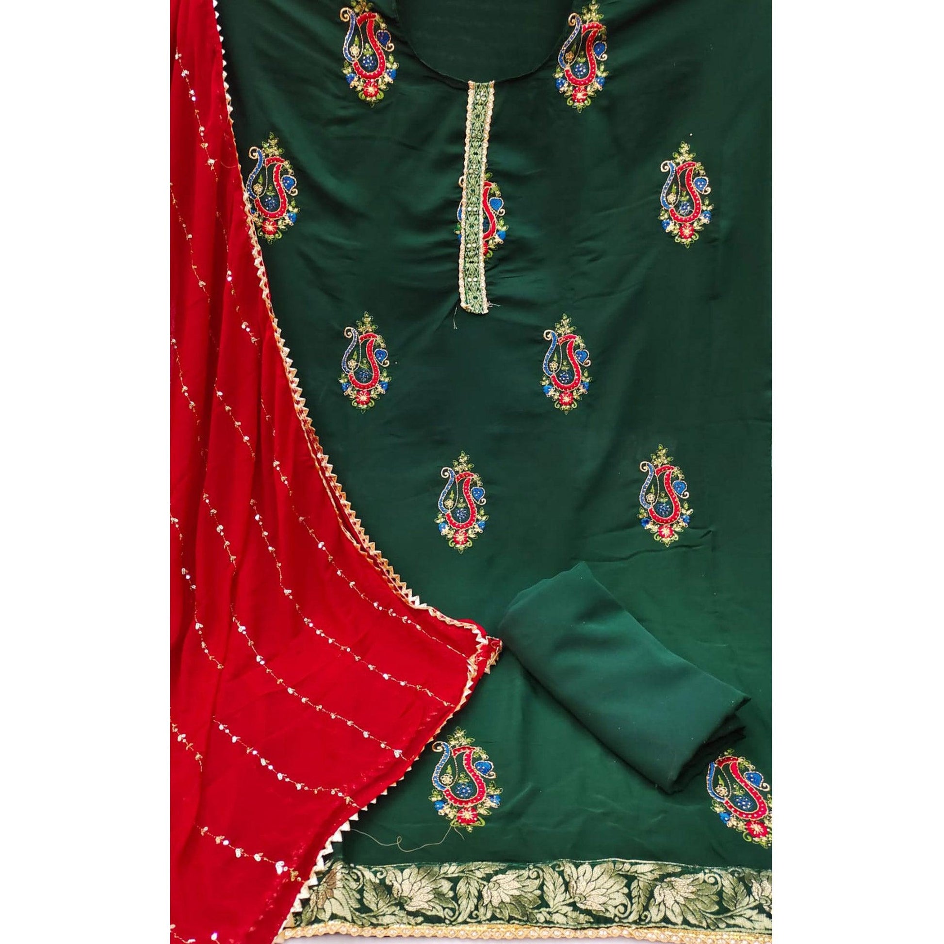 green-festive-wear-embroidered-cotton-dress-material-140226