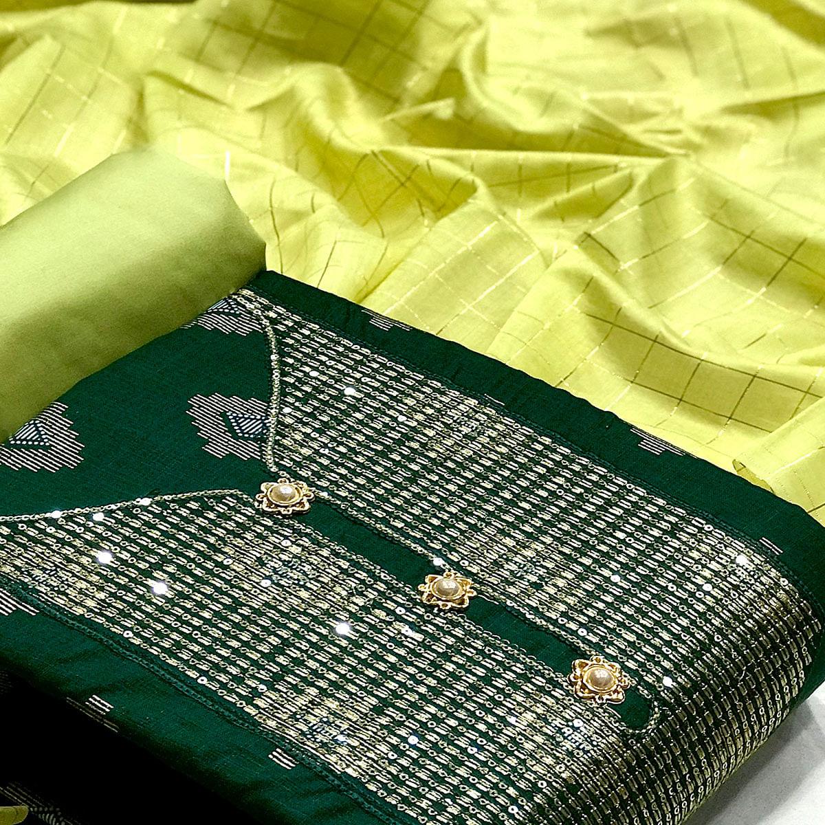 green-festive-wear-embroidered-cotton-dress-material-141645