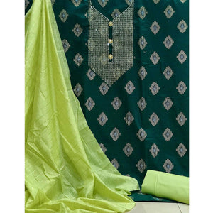 green-festive-wear-embroidered-cotton-dress-material-141645