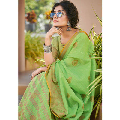 green-festive-wear-embroidered-cotton-saree-135758