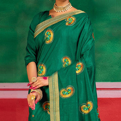 green-festive-wear-embroidered-dola-silk-saree-122083