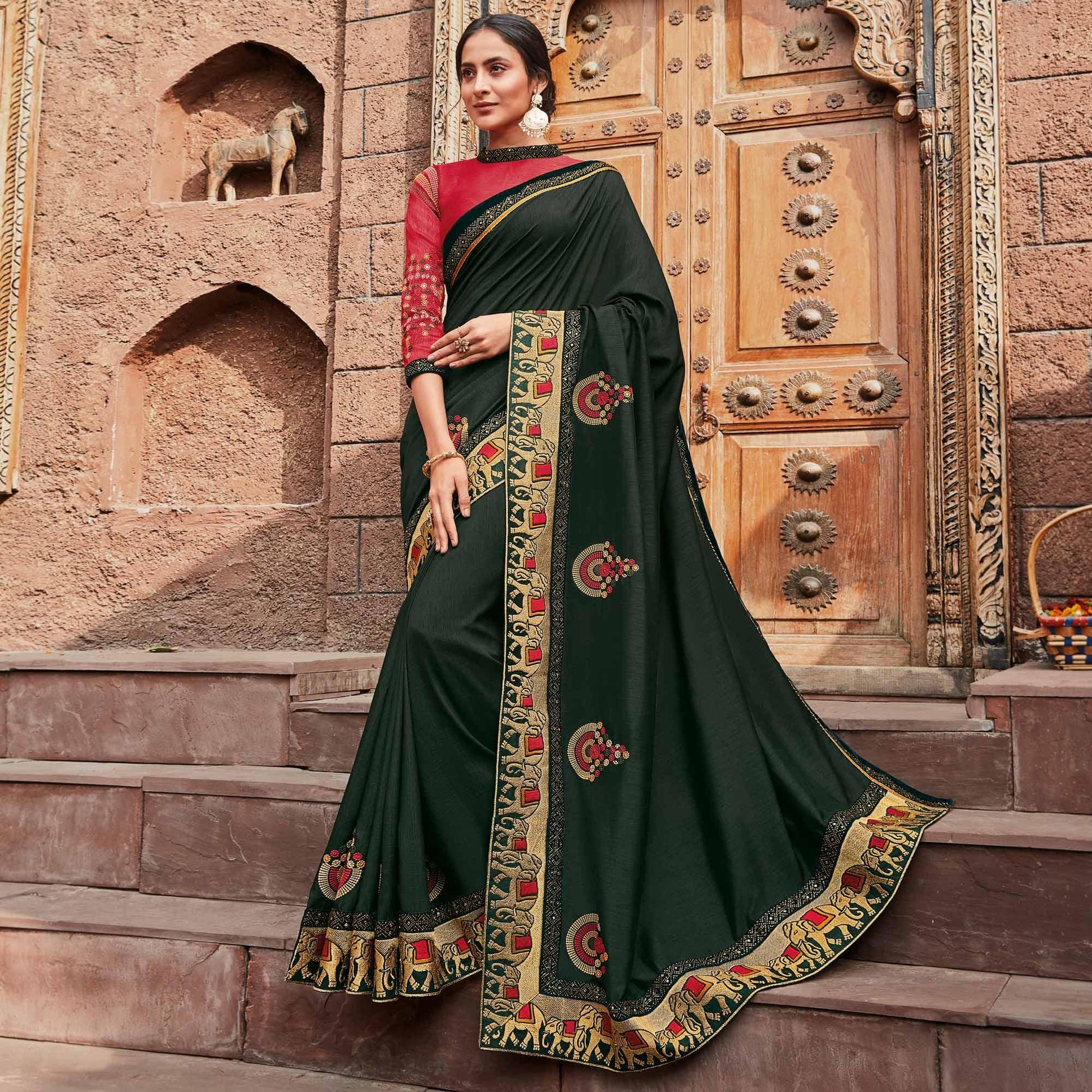 green-festive-wear-embroidered-silk-saree-120793