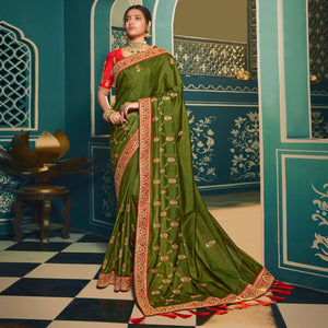 green-festive-wear-embroidered-silk-saree-123950