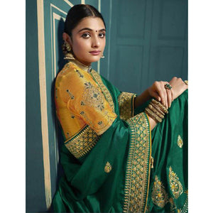 green-festive-wear-embroidered-silk-saree-123939