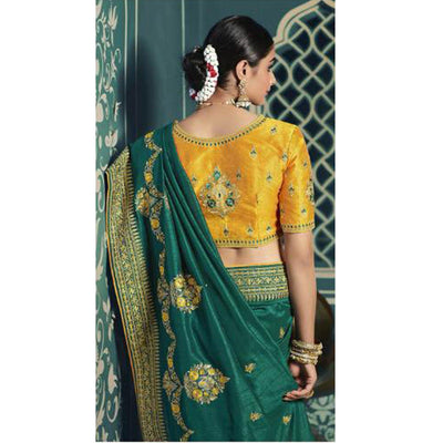 green-festive-wear-embroidered-silk-saree-123948