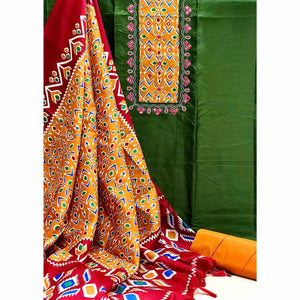 green-festive-wear-embroidery-with-embellished-cotton-dress-material-141811