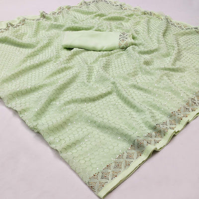 green-festive-wear-embroidery-with-embellished-georgette-saree-142530