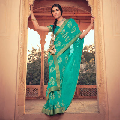 green-festive-wear-fancy-smoke-printed-georgette-saree-fancy-lace-127603