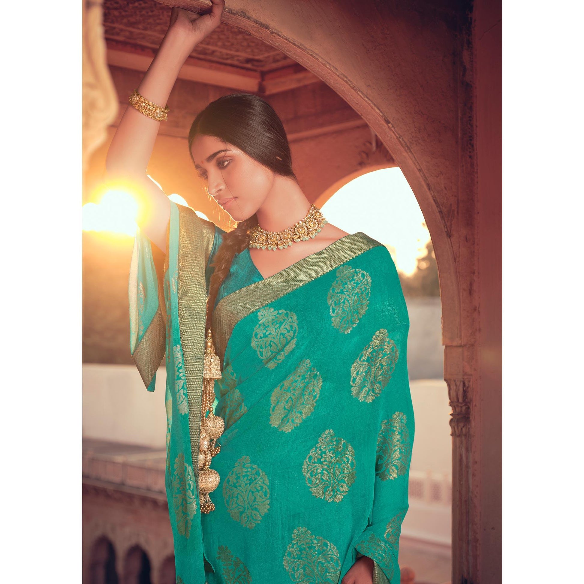 green-festive-wear-fancy-smoke-printed-georgette-saree-fancy-lace-127603