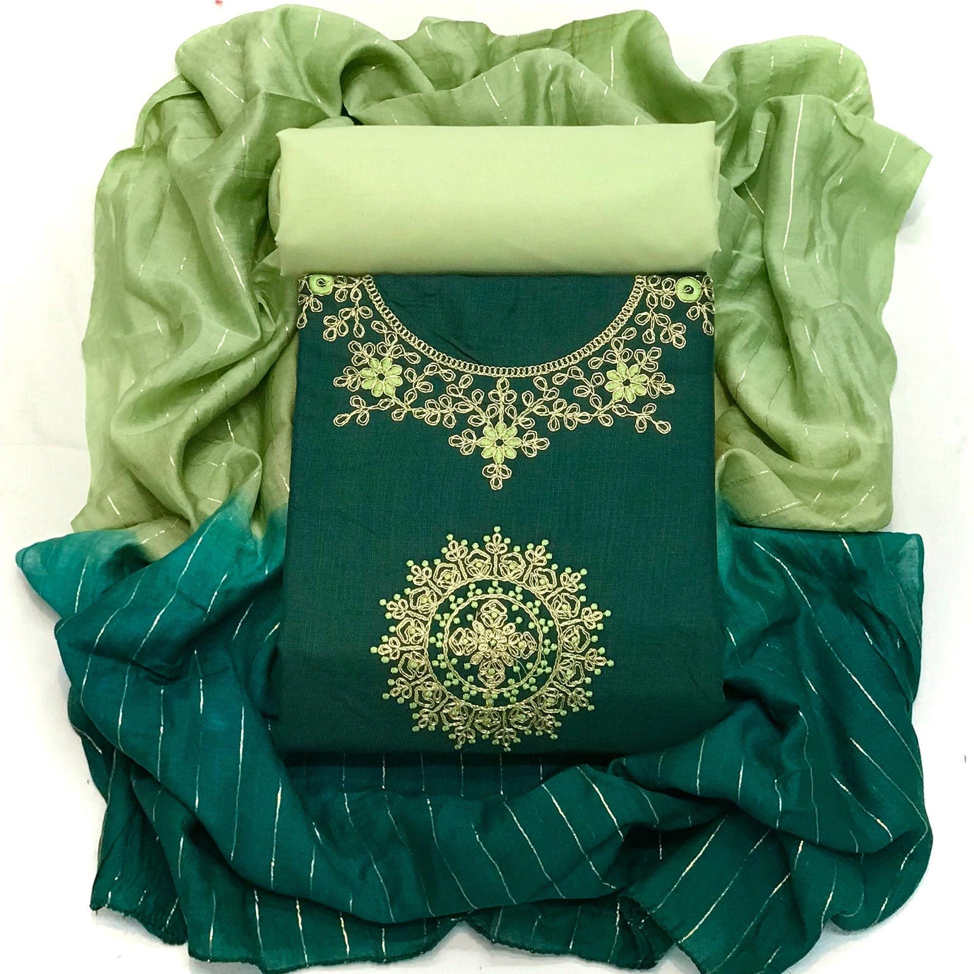 green-festive-wear-floral-embroidered-cotton-dress-material-141901