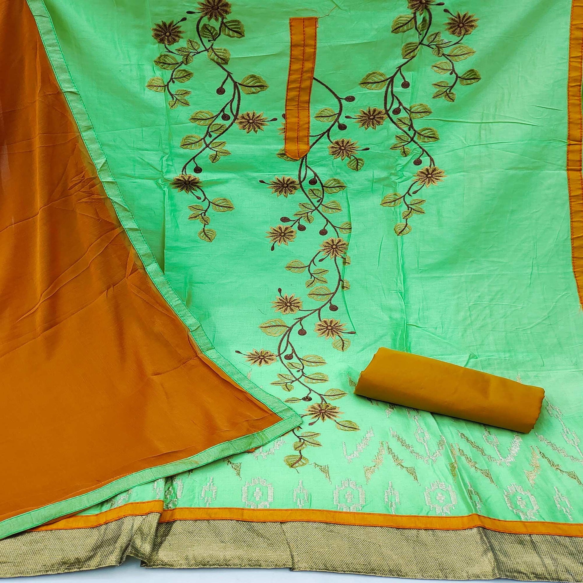 green-festive-wear-floral-embroidered-glass-cotton-dress-material-135723